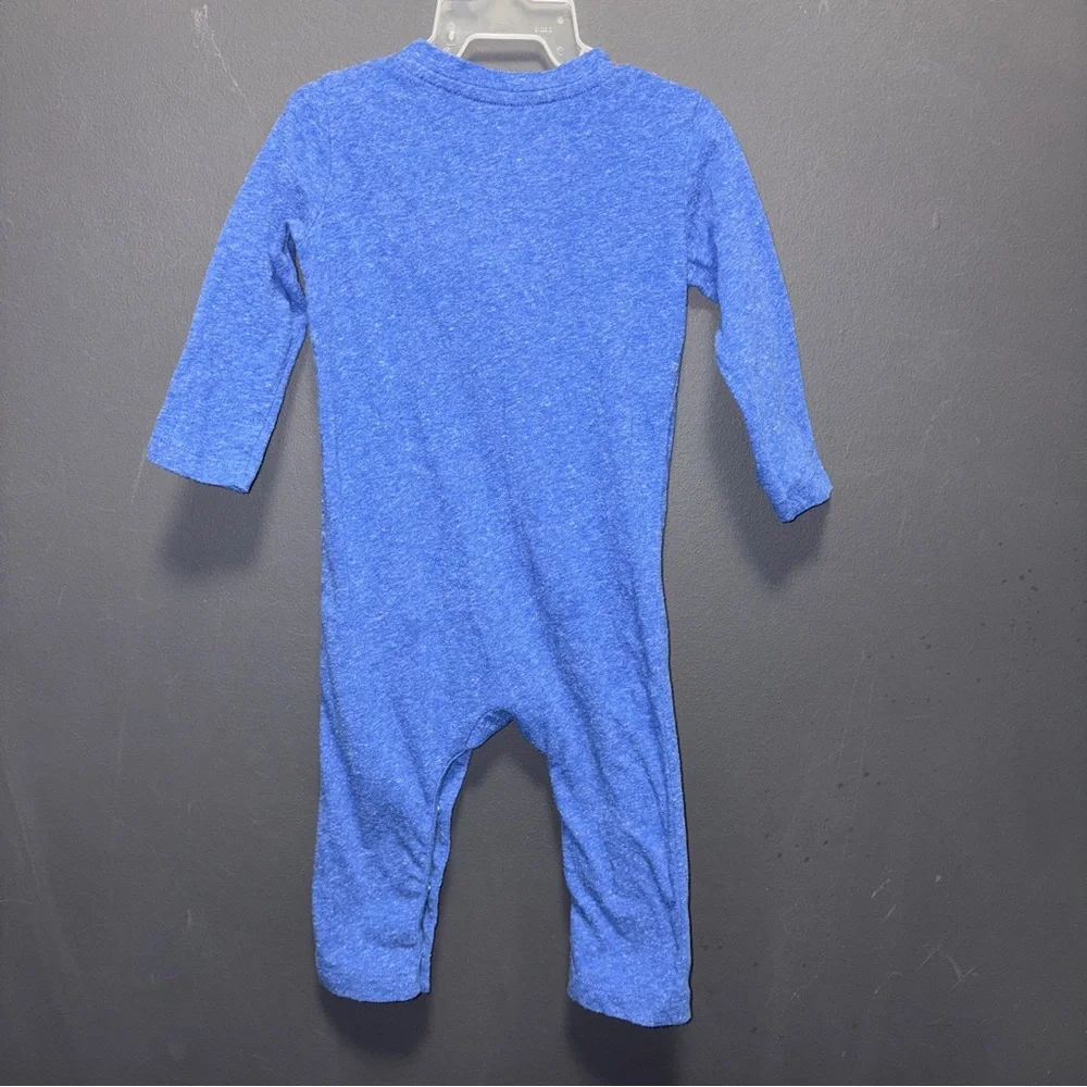 Primary Brand 6-12m Organic Cotton Footless Romper Blue
